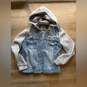 Women's Blue Jean Jacket with hood
